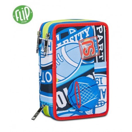 Astuccio 3 zip Seven Sj Realbasket Boy Astuccio 3 zip Seven Sj Realbasket Boy