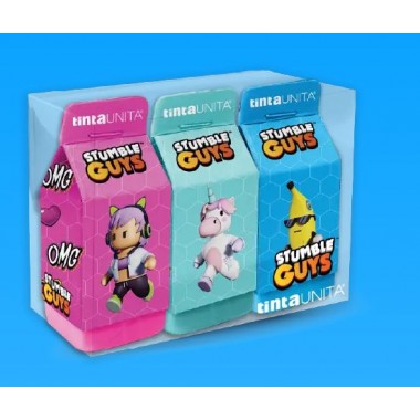 Set di 3 Gomme Stumble Guys Tinta Unita Set di 3 Gomme Stumble Guys Tinta Unita