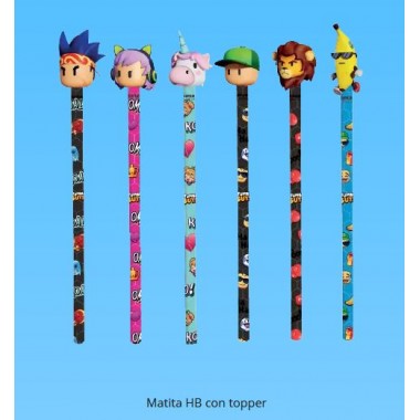 Matita HB con topper Stumble Guys Tinta Unita Matita HB con topper Stumble Guys Tinta Unita