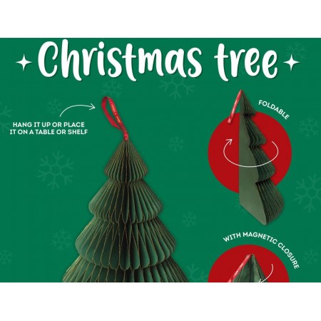 Albero di Natale Pieghevole in Carta Legami