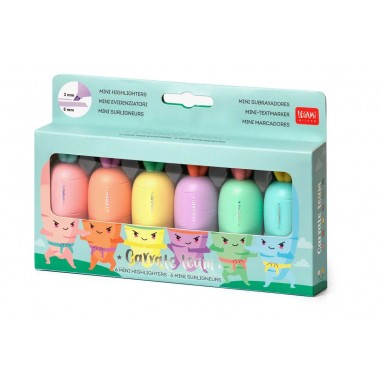 Set di 6 Mini Evidenziatori