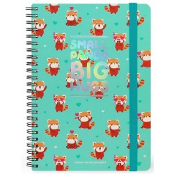 Quaderno Panda a Righe con Spirale - Foglio A5 - Legami