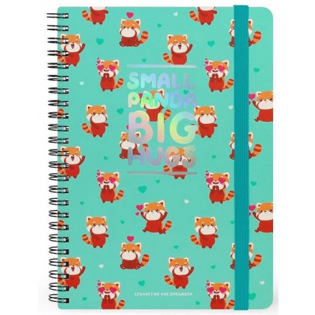 Quaderno Panda a Righe con Spirale - Foglio A5 - Legami Quaderno Panda a Righe con Spirale - Foglio A5 - Legami