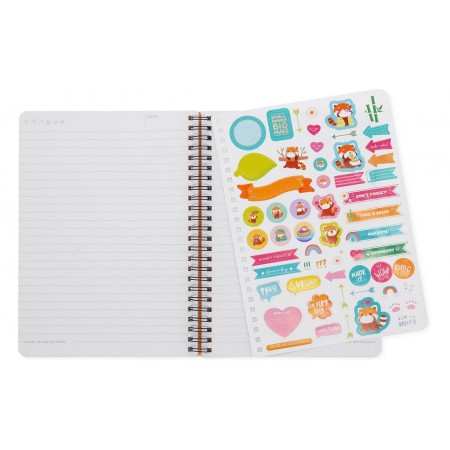 Quaderno Panda a Righe con Spirale - Foglio A5 - Legami Quaderno Panda a Righe con Spirale - Foglio A5 - Legami