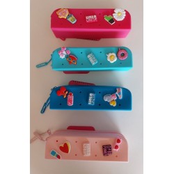 Tinta Unita bauletto con 5 Pins Click in silicone