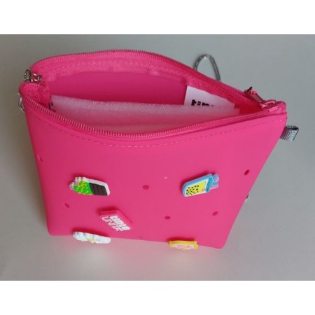 Tinta Unita tracolla con 5 Pins Click in silicone