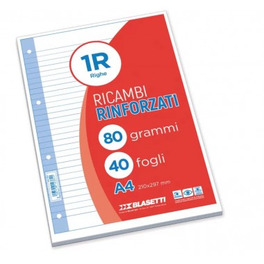 Ricambi rinforzati - A4 - 80 g - 40fg...