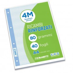 Ricambi rinforzati - A4 - 80 g - 40fg  4M Blasetti