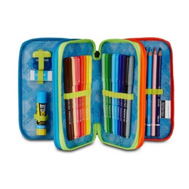 Astuccio 3 zip Seven Scribbled Flame Astuccio 3 zip Seven Scribbled Flame