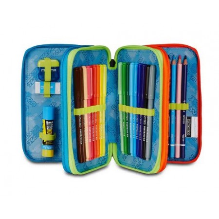 Astuccio 3 zip Seven Scribbled Flame Astuccio 3 zip Seven Scribbled Flame