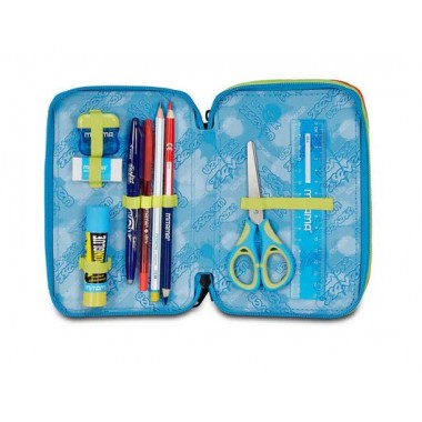 Astuccio 3 zip Seven Scribbled Flame Astuccio 3 zip Seven Scribbled Flame