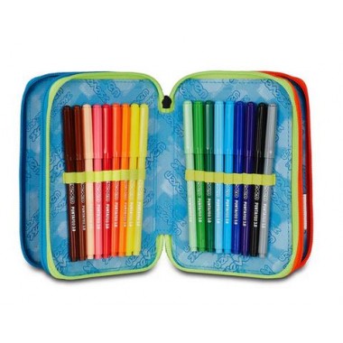 Astuccio 3 zip Seven Scribbled Flame Astuccio 3 zip Seven Scribbled Flame