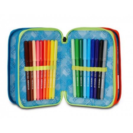 Astuccio 3 zip Seven Scribbled Flame Astuccio 3 zip Seven Scribbled Flame