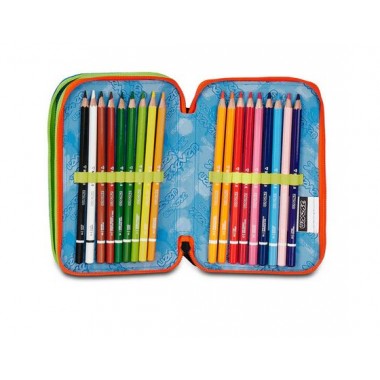 Astuccio 3 zip Seven Scribbled Flame Astuccio 3 zip Seven Scribbled Flame