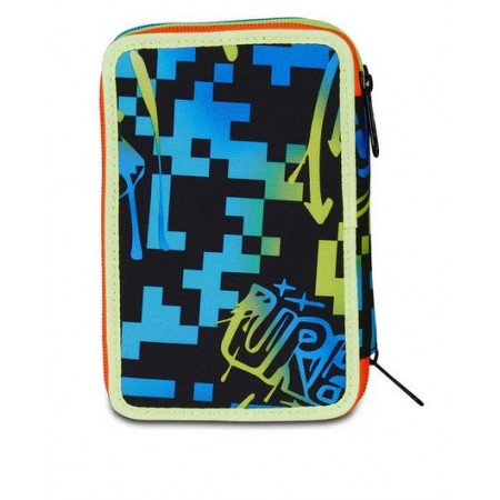 Astuccio 3 zip Seven Scribbled Flame Astuccio 3 zip Seven Scribbled Flame