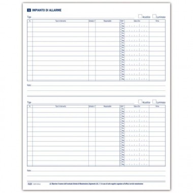 Registro della sicurezza e dei controlli per la prevenzione incendi - 48 pagine - 31x24,5 cm