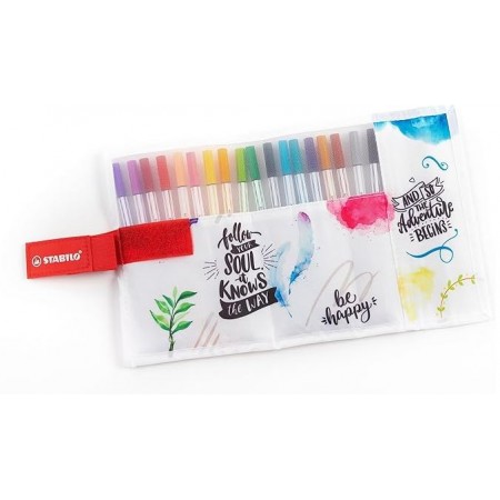 Rollerset Stabilo Pen 68 Brush 18 pennarelli