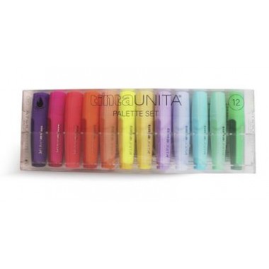 Evidenziatori Palette Set Tinta Unita 12 pz