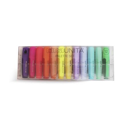 Evidenziatori Palette Set Tinta Unita 12 pz