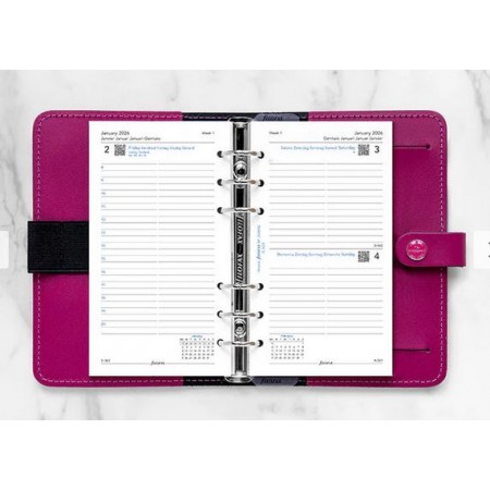 Calend. 1 Giorno per Pagina Personal - Multilingua 2027 Filofax