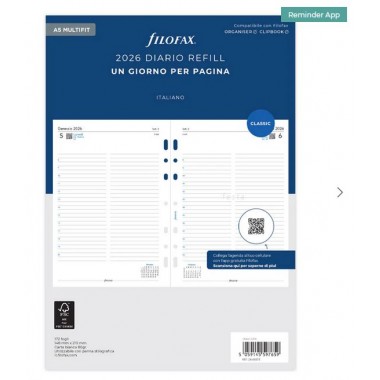 Calend. 1 Giorno per Pagina con Appuntamenti A5 - Italiano 2027 Filofax