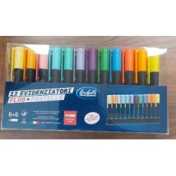 Set 12 pz fluo e pastello Buffetti