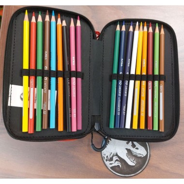 Astuccio 3 zip Jurassic World