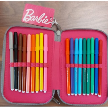 Astuccio Barbie 3 zip Giochi Preziosi Astuccio Barbie 3 zip Giochi Preziosi