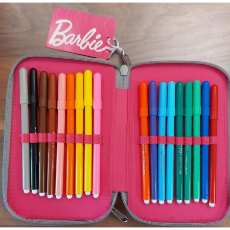 Astuccio Barbie 3 zip Giochi Preziosi Astuccio Barbie 3 zip Giochi Preziosi
