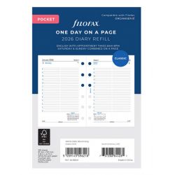 Calend. 1 Giorno per Pagina Pocket - Multilingua 2027 Filofax