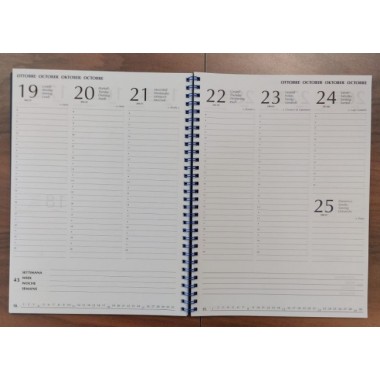 Agenda settimanale 2027 con spirale...