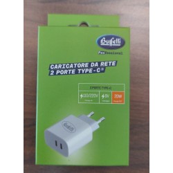 Caricatore da rete 2 porte Type-C - 20W