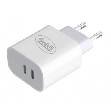 Caricatore da rete 2 porte Type-C - 20W