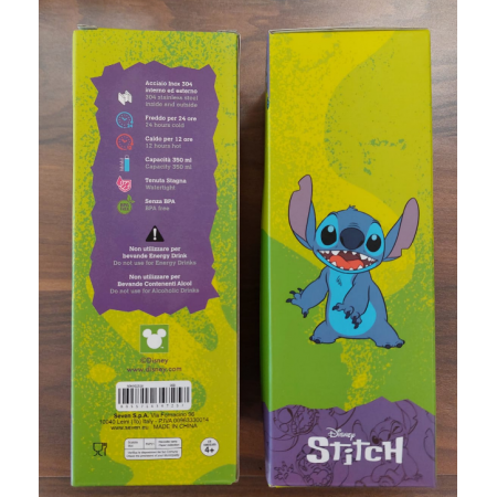 Borraccia Seven Stitch Disney con copritappo in silicone