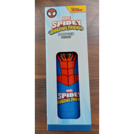 Borraccia Seven Spiderman Disney con copritappo in silicone