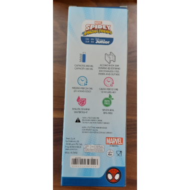 Borraccia Seven Spiderman Disney con copritappo in silicone