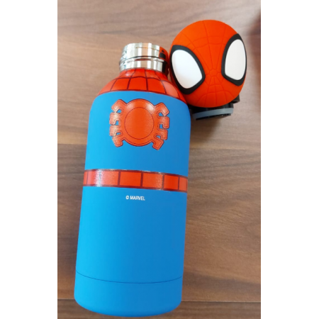 Borraccia Seven Spiderman Disney con copritappo in silicone