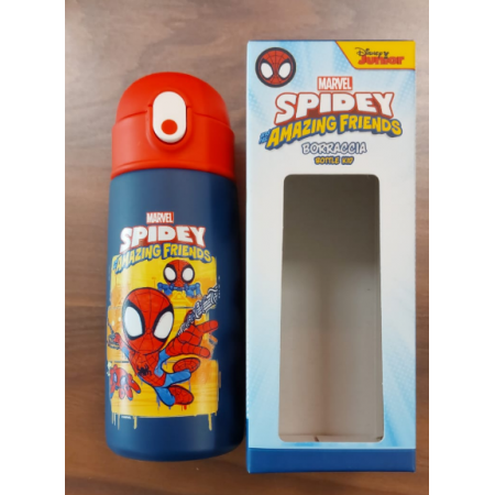 Borraccia Seven Spiderman Disney con cannuccia
