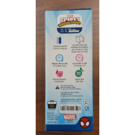 Borraccia Seven Spiderman Disney con cannuccia