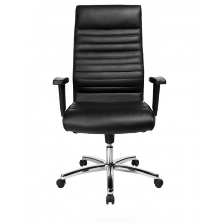 Sedia direzionale Prestige in pelle nera Buffetti