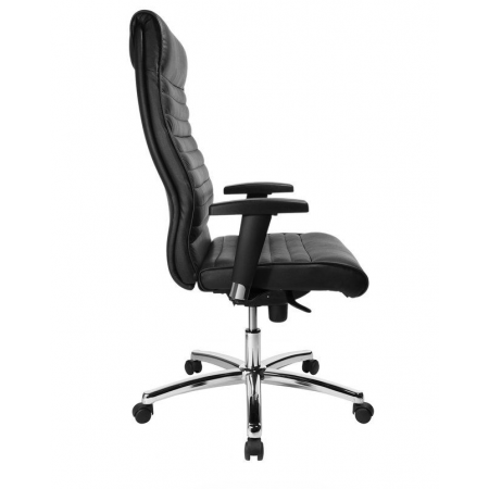 Sedia direzionale Prestige in pelle nera Buffetti