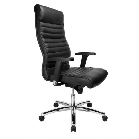 Sedia direzionale Prestige in pelle nera Buffetti
