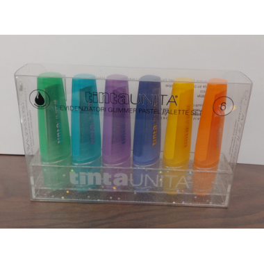 Evidenziatori Glimmer Pastel Palette Set Tinta Unita 6 varianti colore