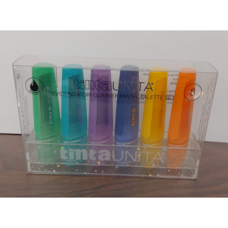 Evidenziatori Glimmer Pastel Palette Set Tinta Unita 6 varianti colore