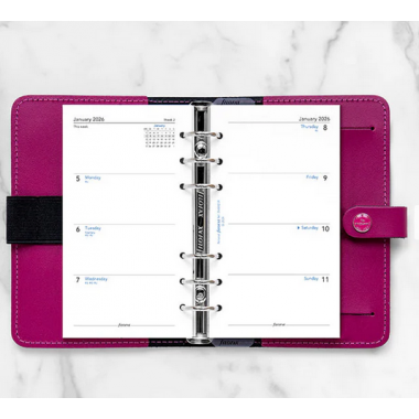 Calend. 1 Settimana su 2 Pagine Personal - Italiano 2027 Filofax