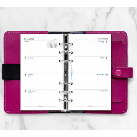 Calend. 1 Settimana su 2 Pagine Personal - Italiano 2027 Filofax