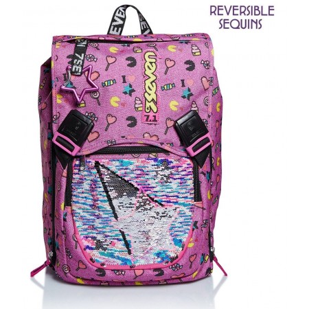 Zaino scuola Seven estensibile Starry Rainbow