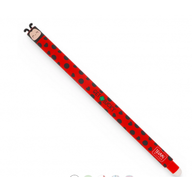 Penna Gel Cancellabile Ladybug "Get Lucky"