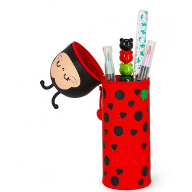 Astuccio 2-in-1 in Silicone Ladybug "Get Lucky" Kawaii Legami