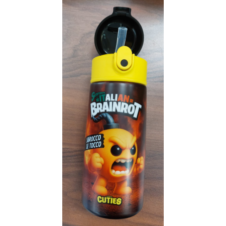Borraccia Termica con cannucia Skifidol Italian Brainrot